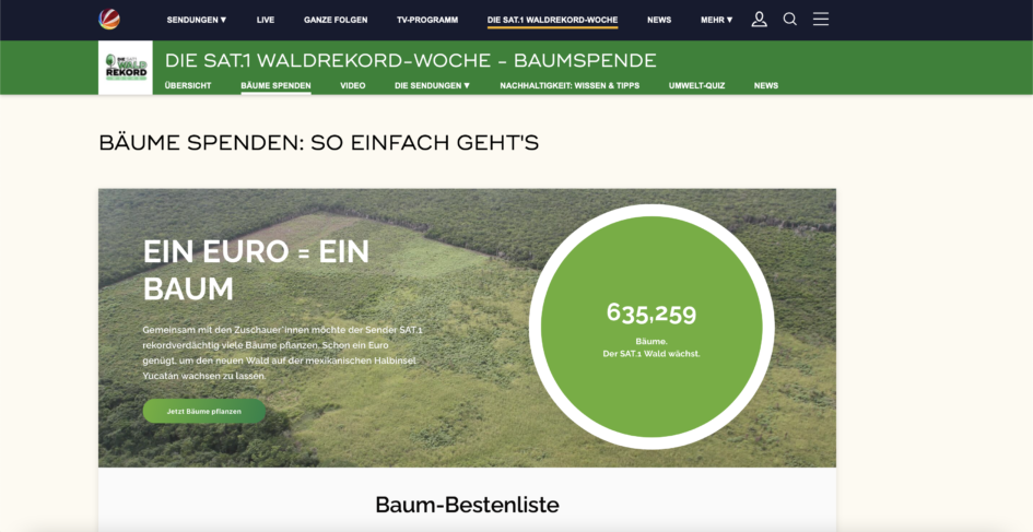 Screenshot Waldrekordwoche Sat1