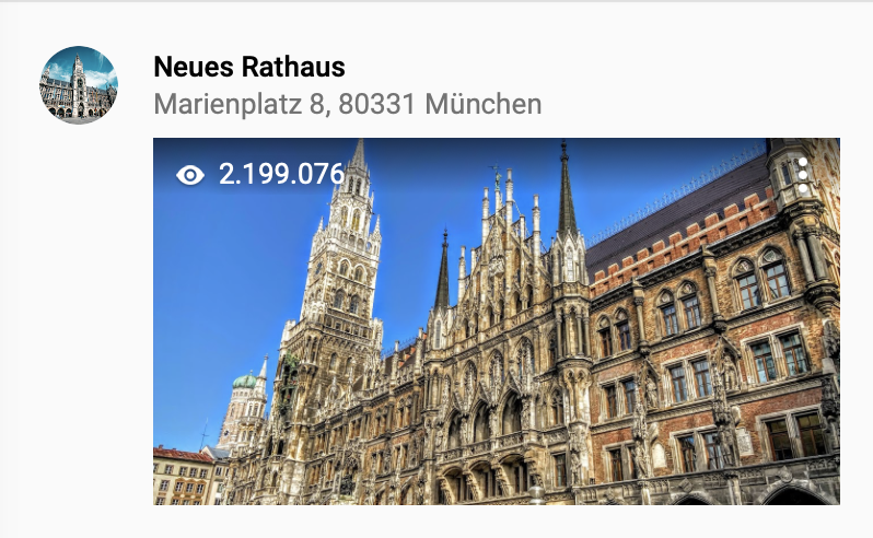 Google Maps Aufrufe Foto- Neues Rathaus München