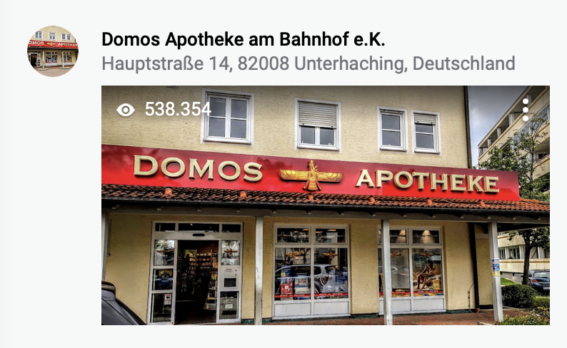 Screenshot Google Maps Localguide Demos Apotheke Unterhaching