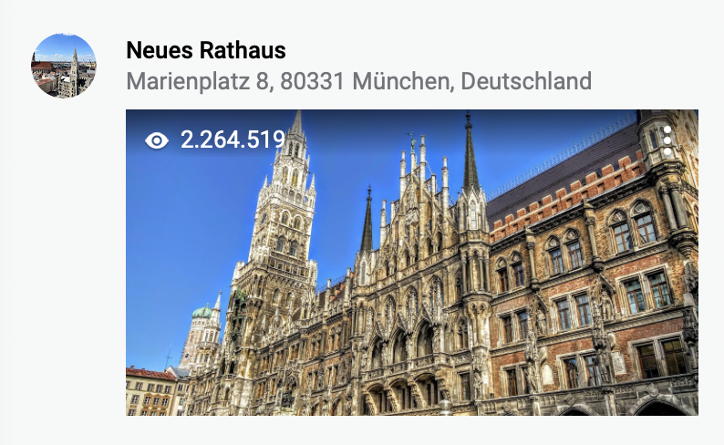 Screenshot Google Maps Localguide Neues Rathaus München