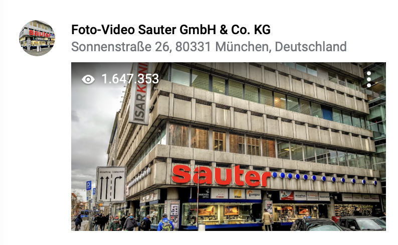 Screenshot Google Maps Localguide Foto Video Sauter München